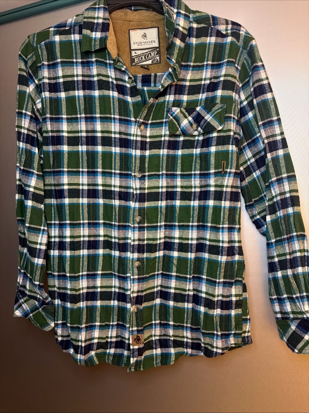 Legendary Whitetails Green and Blue Plaid Button-Down Shirt - Men's